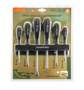 Набор отверток шлиц и крест "HERCULES" SL 4х80-8х150  PH#1-3, 6 предметов D03PR06S